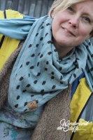 Double Gauze Musselin B�ume,khaki gr�ngrau