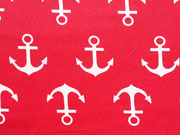 Vincente weisse Anker auf rot