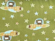 Baumwolle Astronauten & Raketen, hellgr�n