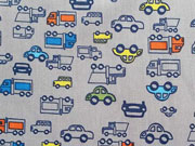 Baumwolle Autos & Lastwagen, grau