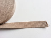 Gurtband Baumwolle 2,5 cm breit, dunkelbeige 41