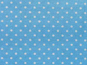 RESTST�CK 89 cm Popelin P�nktchen 2 mm, leuchtendes hellblau-wei�