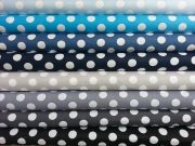 RESTST�CK 33 cm Baumwollstoff Punkte 2,2 cm , weiss hellgrau