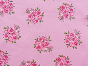 Baumwolle Rosenbouque, rosa