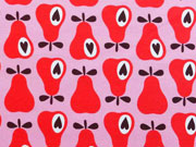 Baumwollstoff Birnen Hamburger Liebe Simply Pears, rot rosa