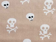 Baumwolle Totenk�pfe/Skulls, beige