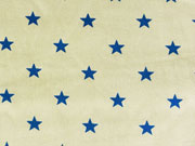 Sterne 1 cm -blau auf beige