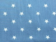 Sterne 1 cm - hellblau auf jeansblau