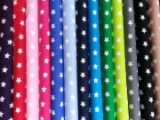 Sterne 2 cm, weiss auf t�rkis