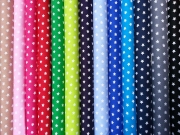 Baumwollstoff Sterne 1 cm, weiss auf schwarz