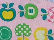 Baumwollstoff kleine �pfel, rosa