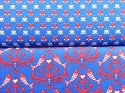 Lillestoff Bio-Jersey Baltic Love Kombi-royalblau