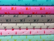 RESTST�CK 30 cm Sweatstoff Farbenmix Best Buddy , t�rkis petrol