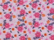 Baumwolle Blumen und Zweige, pink rosa