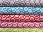 Baumwollstoff wei�e Bl�mchen, t�rkis