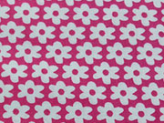 Baumwolle Bl�mchen, wei� auf pink