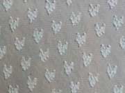 RESTST�CK 63 CM Chiffon mit Herzchen - creme