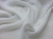 RESTST�CK 63 CM Chiffon mit Herzchen - creme