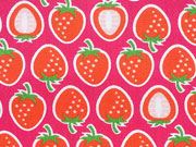 Baumwollstoff Erdbeeren Hamburger Liebe, pink