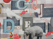 Digitaldruck Tiere & Buchstaben Patchwork Look