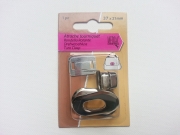 Drehverschluss f�r Taschen, silberfarbig