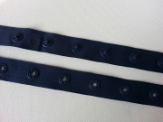 Druckerband-Druckknopfband Abstand 2,5 cm, dunkelblau
