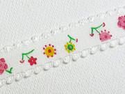 elastisches Band mit Bl�mchen-creme/weinrot/gelb