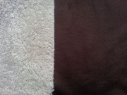 Doubleface Wildleder Imitat mit Teddyfutter, schokobraun