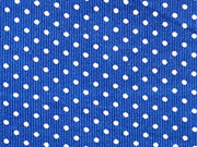 Feincord P�nktchen, weiss auf royalblau