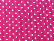 Feincord P�nktchen, weiss auf pink