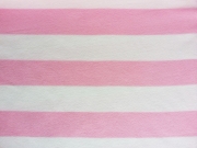 Fleece Blockstreifen 7 cm, rosa wei�