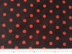 RESTST�CK 62 cm Lambskin Fleece Punkte 1,7 cm, rostbraun auf dunkelbraun