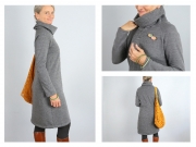 Frau Polly Sweatkleid Rollkragen Schnittmuster