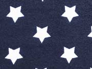 weicher Sweat Frottee mit Sternen 3,3 cm, wei� dunkelblau