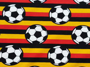 Jersey Fu�ball Streifen, schwarz/rot/gelb