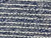 Glitzerstrick Streifen & Melange, creme dunkelblau