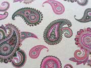Gobelin Doubleface Paisley - pink auf natur