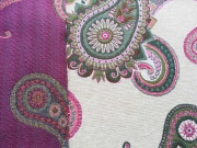 Gobelin Doubleface Paisley - pink auf natur