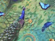 Digitalprint Half Panama Pfau & Schmetterlinge
