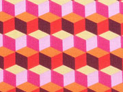 RESTST�CK 32 CM Baumwollstoff Rauten Hamburger Liebe , orange