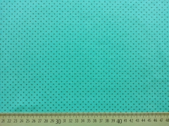 Jersey Punkte2mm - dunkelgrau auf aqua