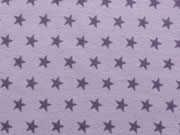 RESTST�CK 44 cm Jersey Sterne 1 cm, lila auf flieder