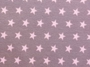 Jersey Sterne 1 cm - rosa auf dunklem altrosa