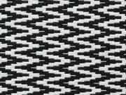 Jacquard Jersey Babette Zickzack - schwarz/wei�