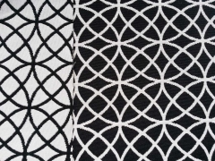 Doubleface Jacquard Kringel - schwarz/weiss