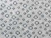 RESTST�CK 145cm Jacquard Jersey Kringel, dunkelblau grau