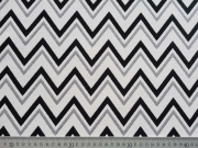 Doubleface Jacquard Zickzack - schwarz/weiss