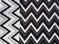 Doubleface Jacquard Zickzack - schwarz/weiss