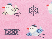 RESTST�CK 50 CM Jersey Anker & M�wen/maritime Motive - rosa