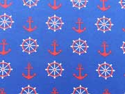 Jersey Anker und Steuerr�der, mittelblau